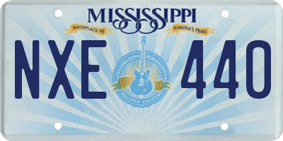 MS license plate NXE440
