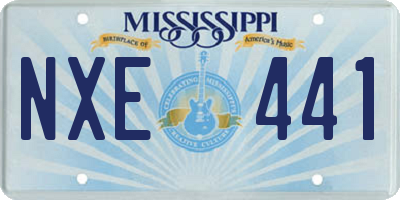 MS license plate NXE441