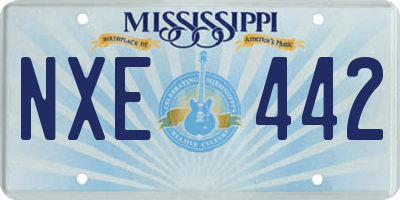 MS license plate NXE442