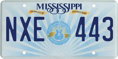 MS license plate NXE443