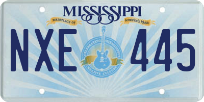 MS license plate NXE445