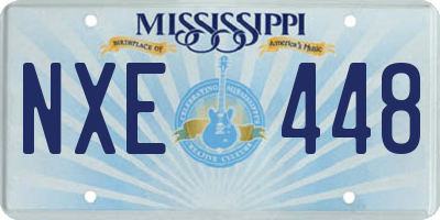 MS license plate NXE448