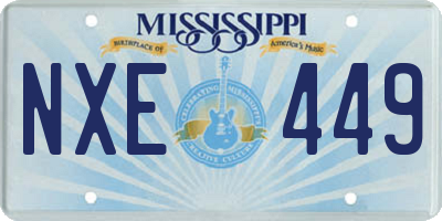 MS license plate NXE449
