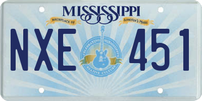 MS license plate NXE451