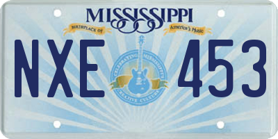 MS license plate NXE453