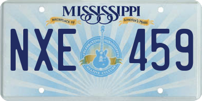 MS license plate NXE459