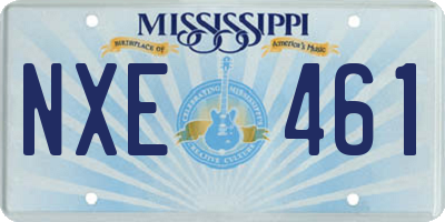 MS license plate NXE461