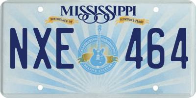 MS license plate NXE464