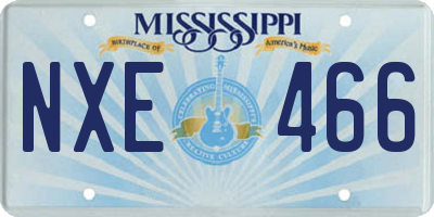 MS license plate NXE466