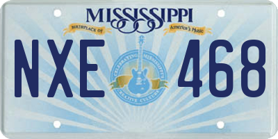 MS license plate NXE468