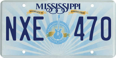 MS license plate NXE470