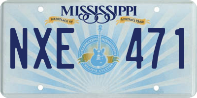 MS license plate NXE471
