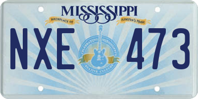 MS license plate NXE473