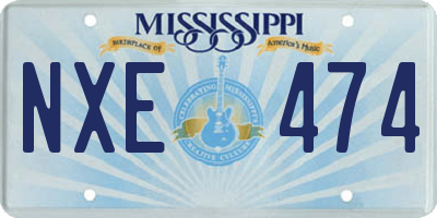 MS license plate NXE474