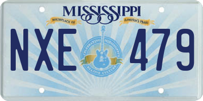 MS license plate NXE479