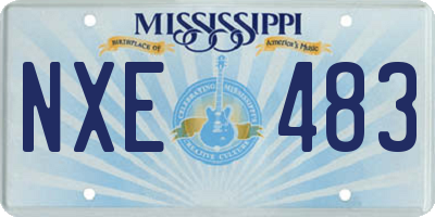 MS license plate NXE483