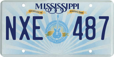MS license plate NXE487
