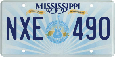 MS license plate NXE490