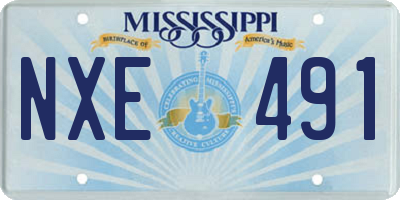 MS license plate NXE491