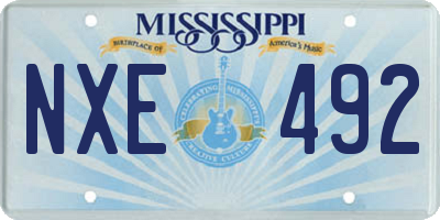 MS license plate NXE492