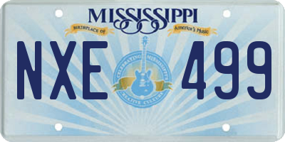 MS license plate NXE499