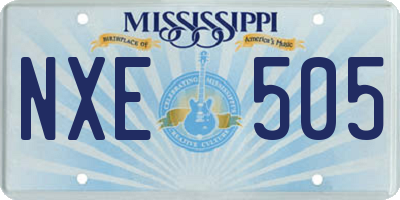 MS license plate NXE505