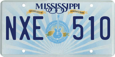 MS license plate NXE510