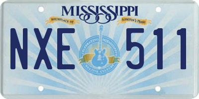 MS license plate NXE511