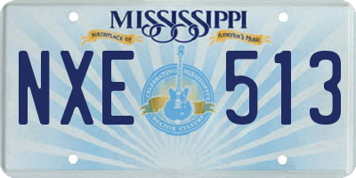 MS license plate NXE513