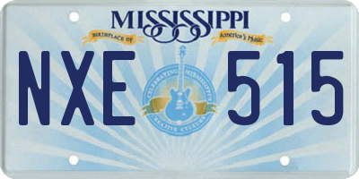 MS license plate NXE515