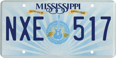 MS license plate NXE517