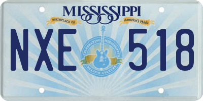 MS license plate NXE518