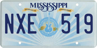 MS license plate NXE519