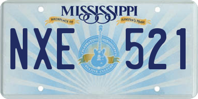 MS license plate NXE521