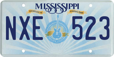 MS license plate NXE523