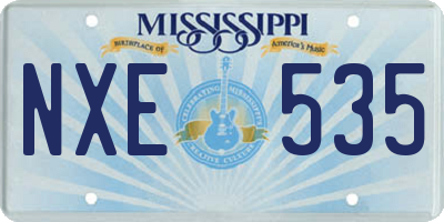 MS license plate NXE535