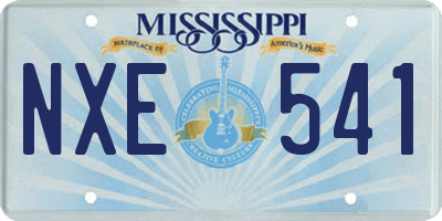 MS license plate NXE541