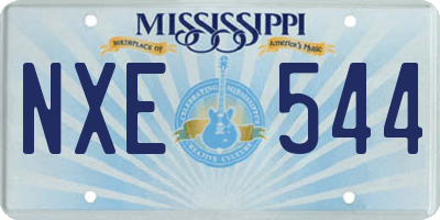 MS license plate NXE544
