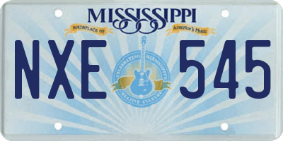 MS license plate NXE545