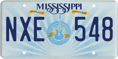 MS license plate NXE548