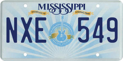 MS license plate NXE549