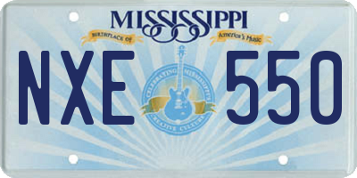 MS license plate NXE550