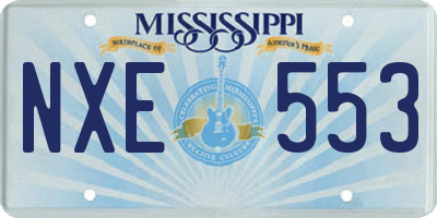 MS license plate NXE553