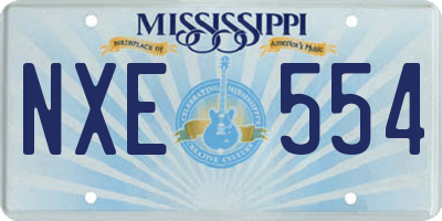 MS license plate NXE554