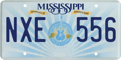 MS license plate NXE556