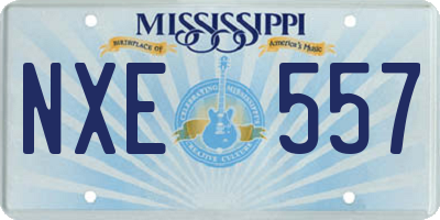 MS license plate NXE557