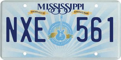 MS license plate NXE561