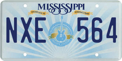 MS license plate NXE564
