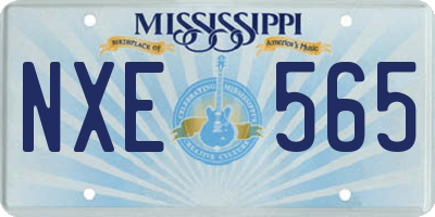 MS license plate NXE565