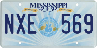 MS license plate NXE569